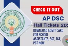 AP DSC Hall Tickets Released