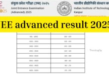 jee advanced result 2025